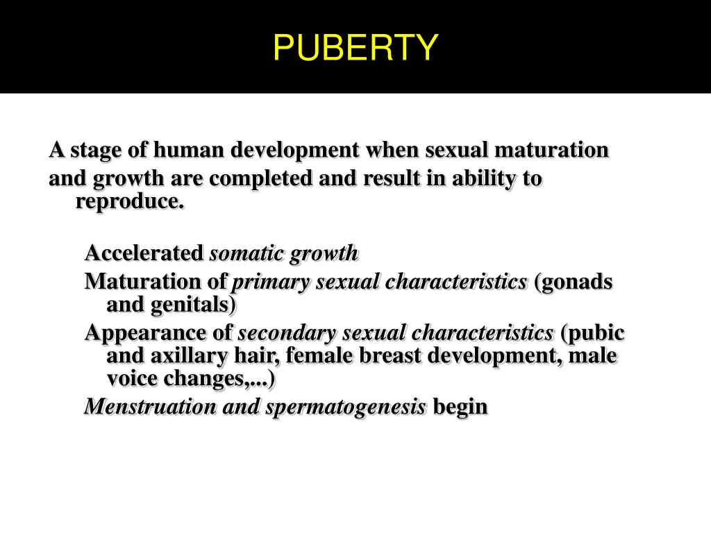 puberty