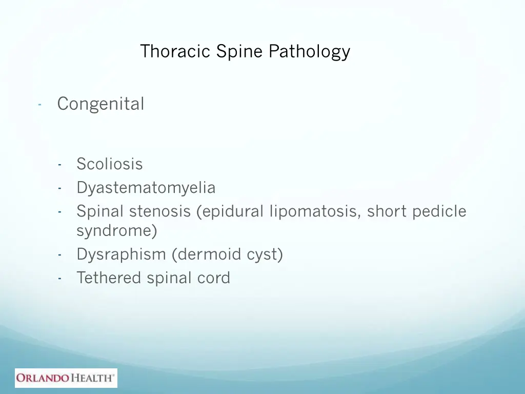 thoracic spine pathology 1
