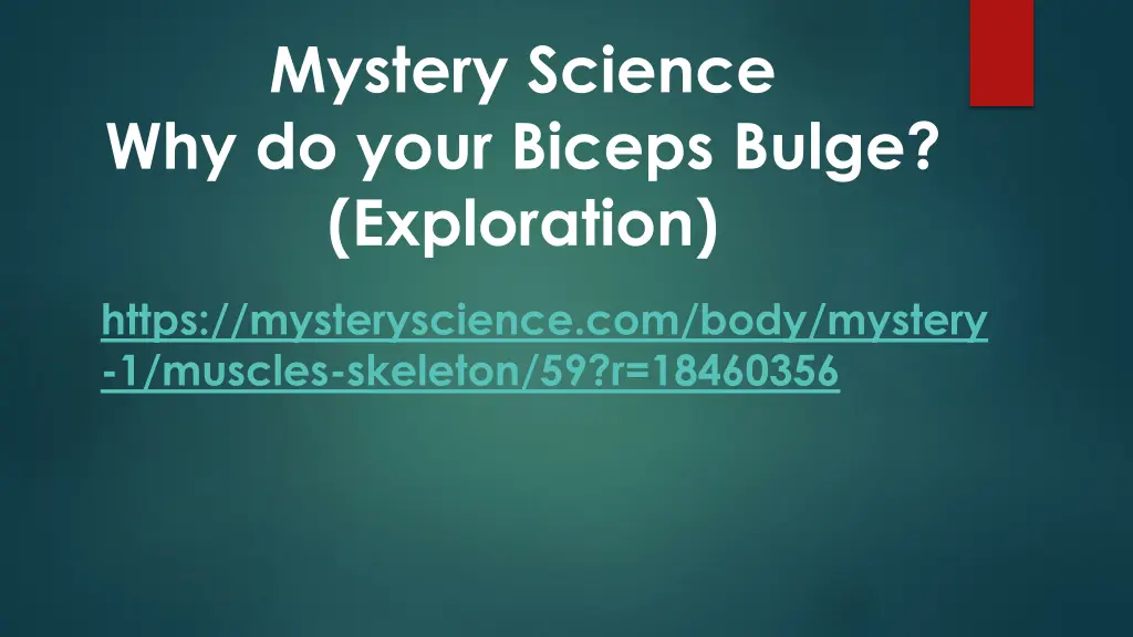 mystery science why do your biceps bulge
