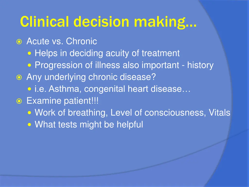 clinical decision making
