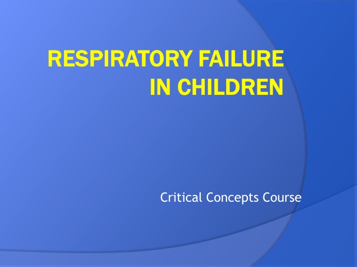 respiratory failure respiratory failure