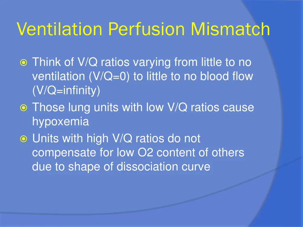 ventilation perfusion mismatch 1