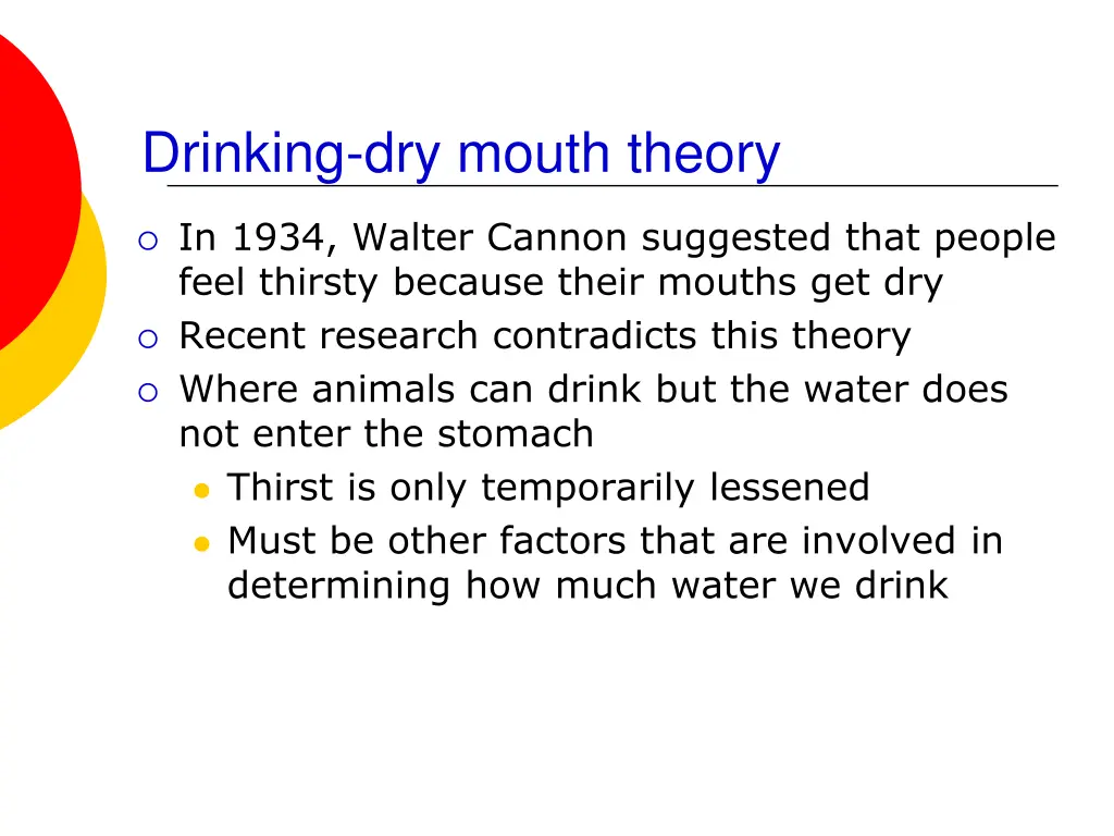 drinking dry mouth theory