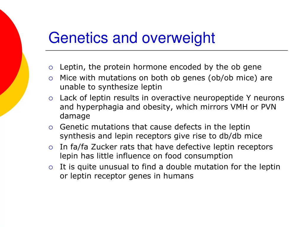 genetics and overweight