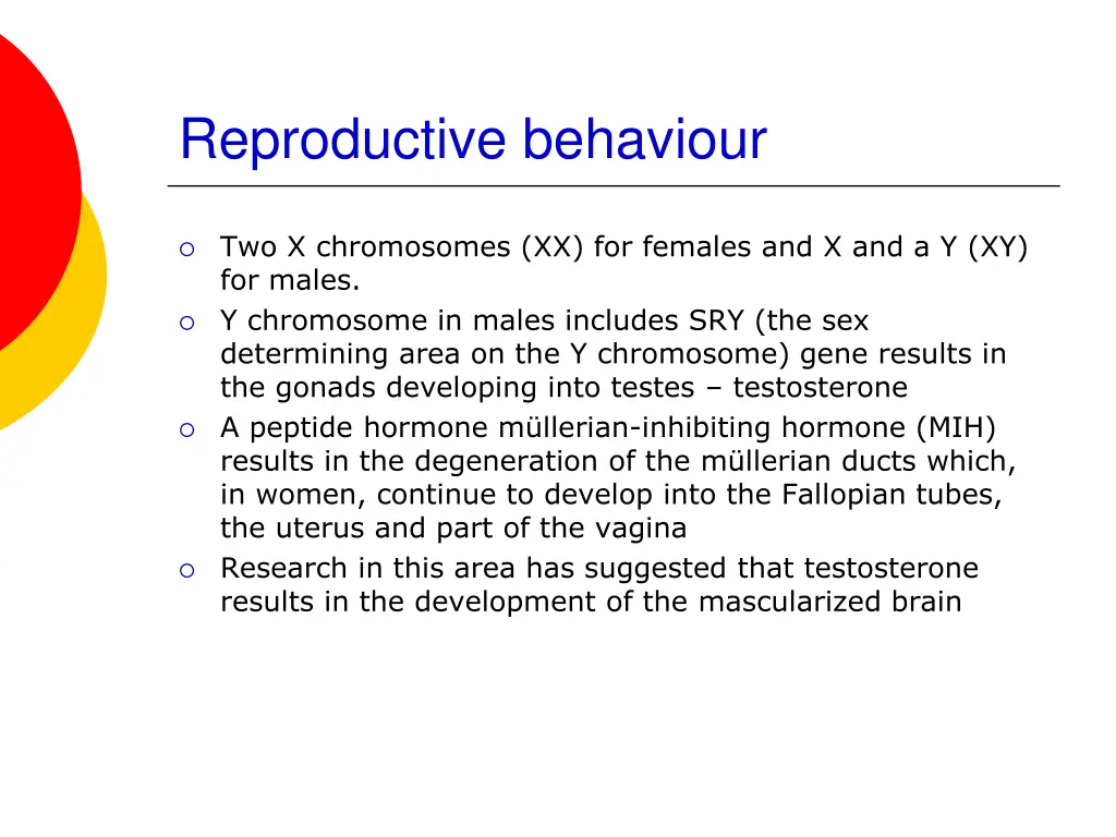 reproductive behaviour