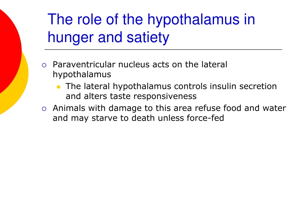 the role of the hypothalamus in hunger and satiety 3