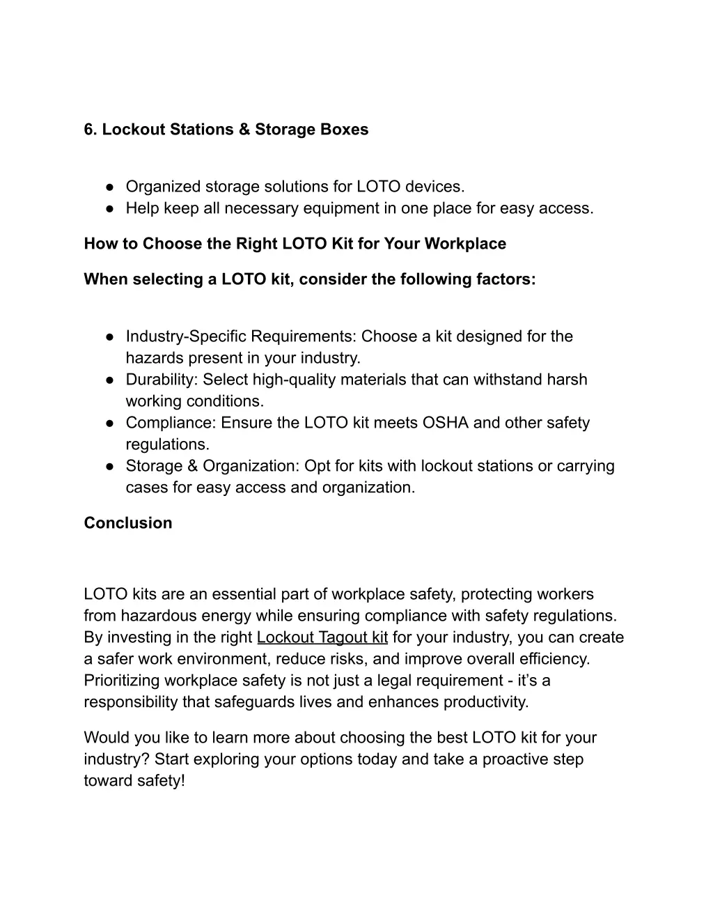 6 lockout stations storage boxes