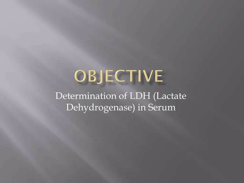 determination of ldh lactate dehydrogenase
