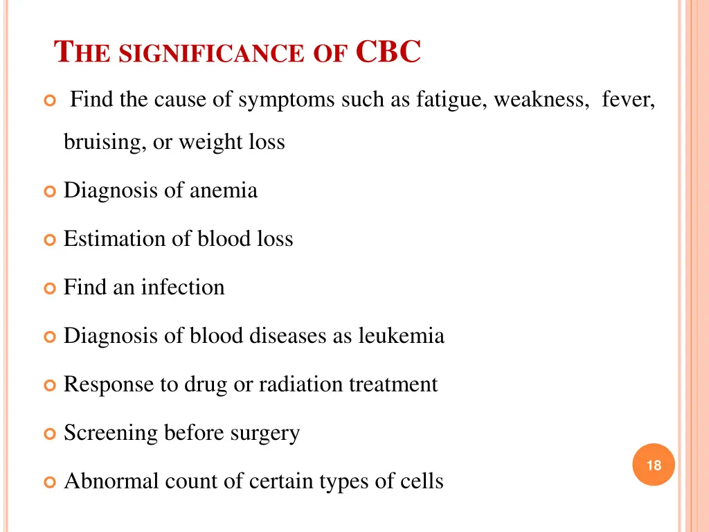 t he significance of cbc
