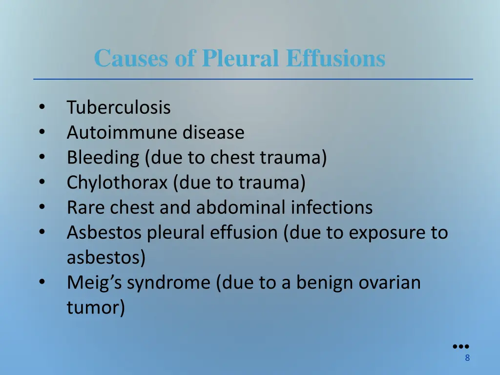 causes of pleural effusions 2