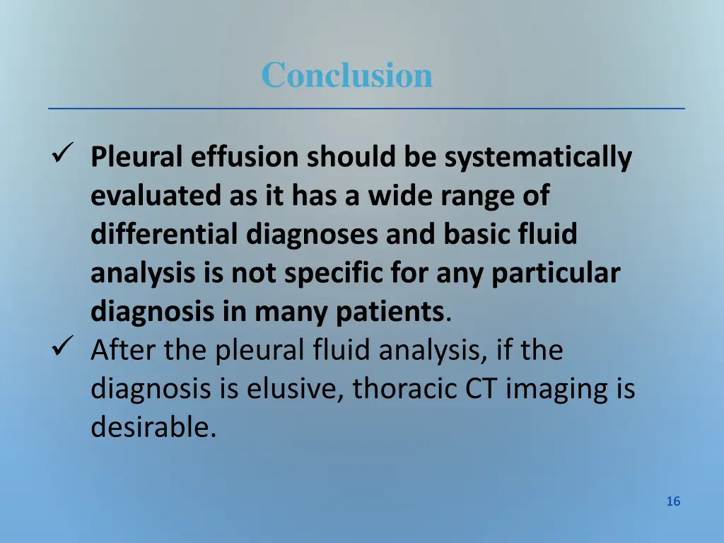 conclusion