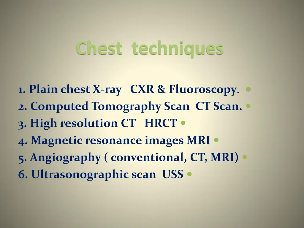 chest techniques