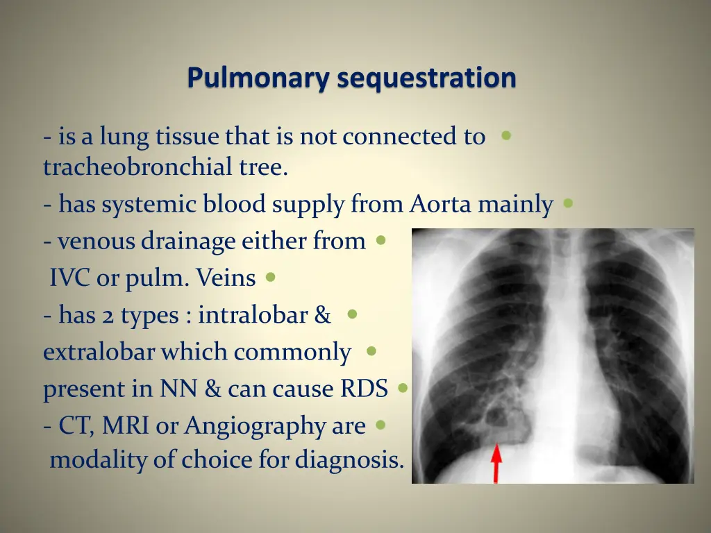 pulmonary sequestration