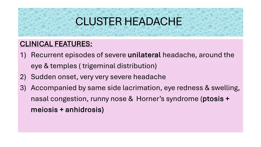cluster headache