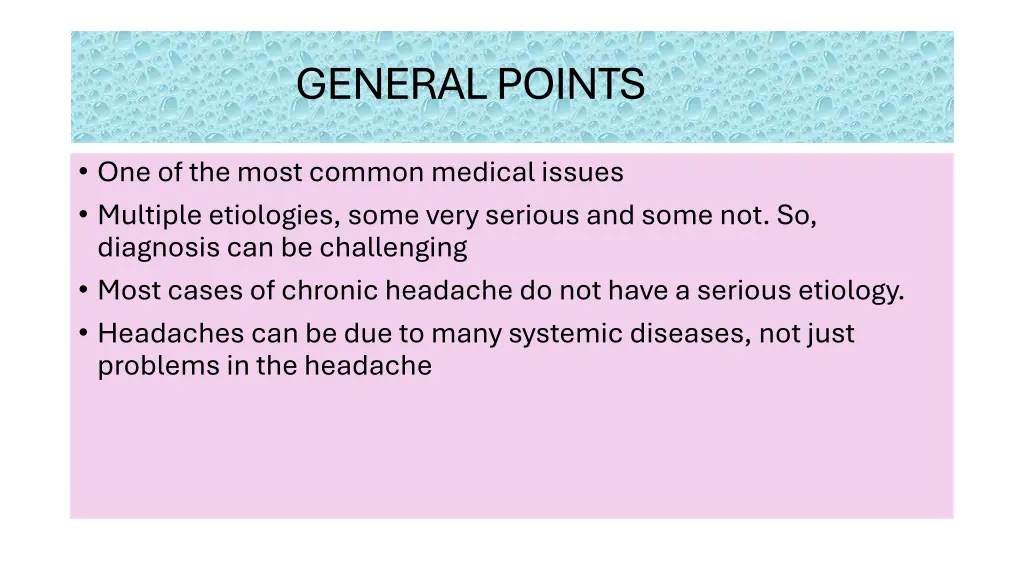 general points