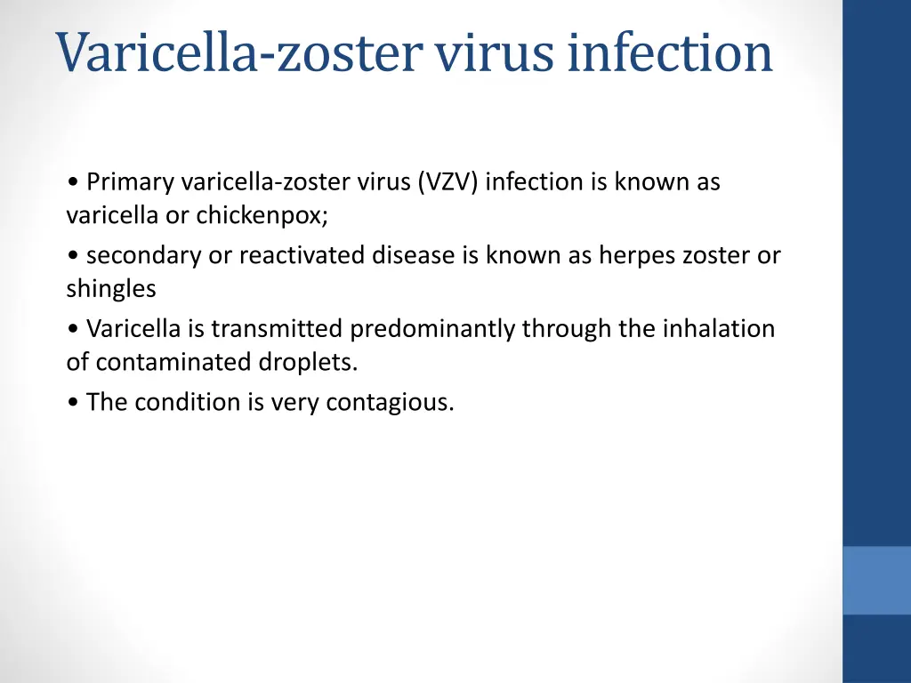 varicella zoster virus infection
