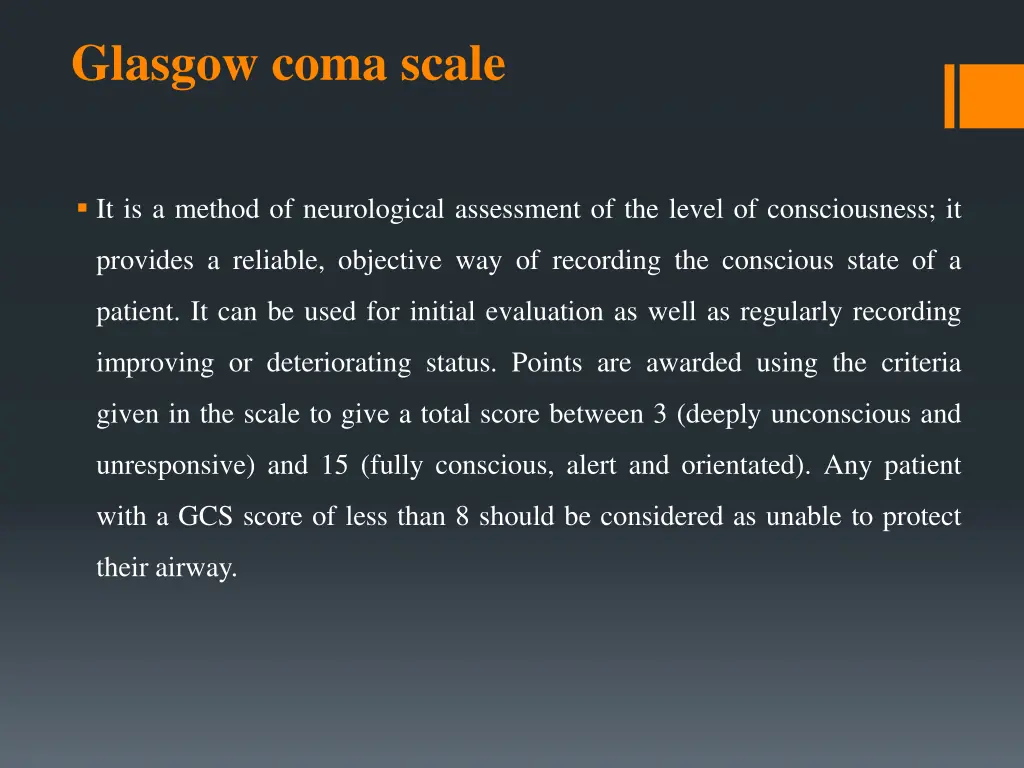 glasgow coma scale