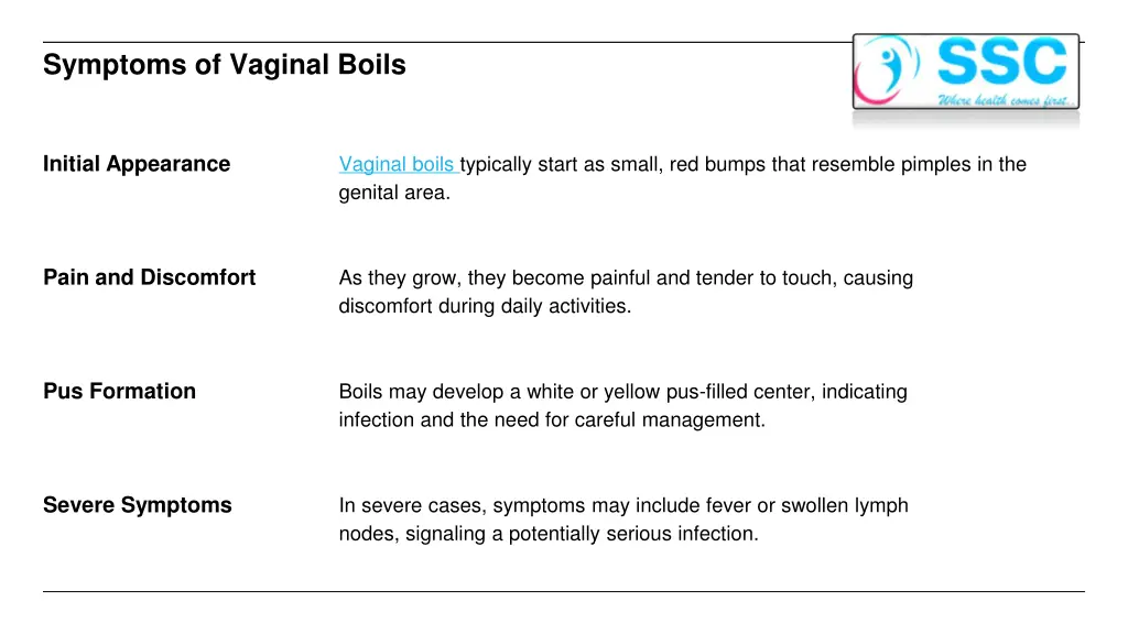 symptoms of vaginal boils
