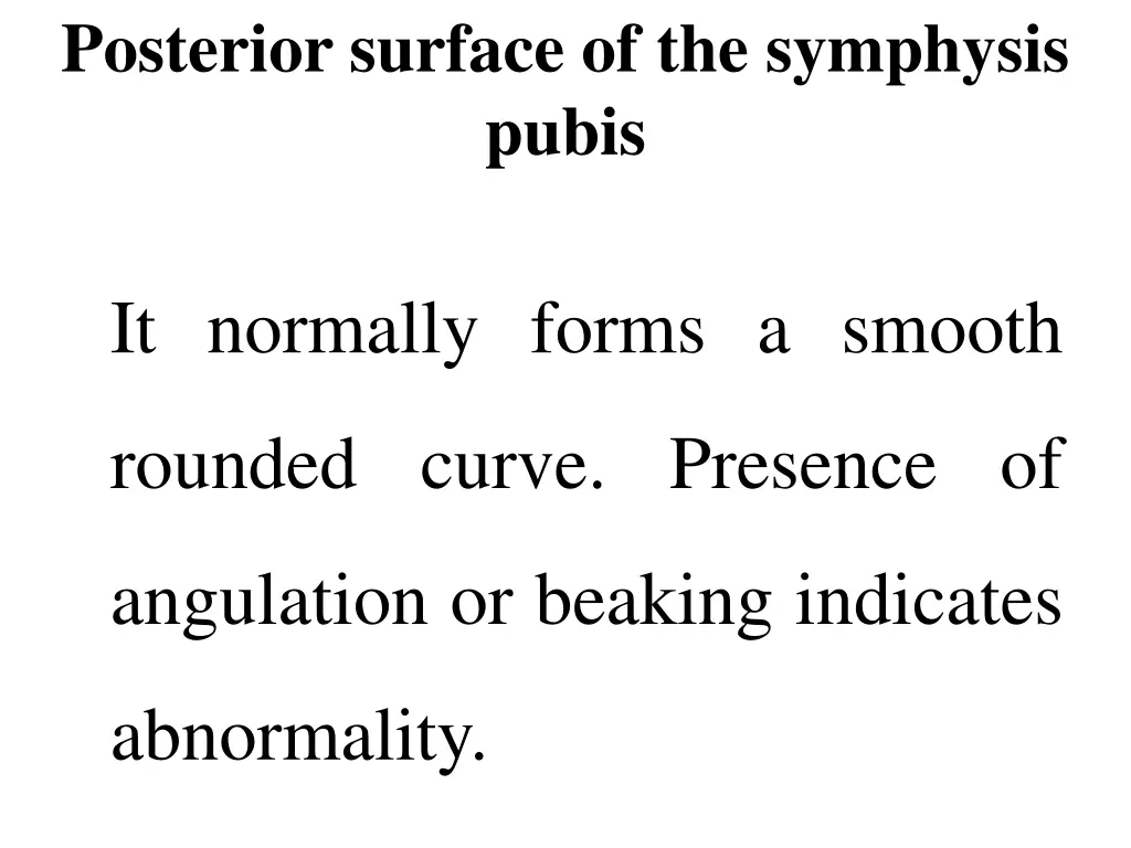 posterior surface of the symphysis pubis