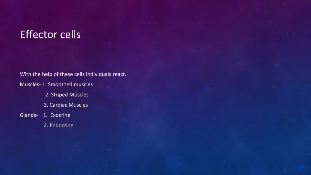 effector cells