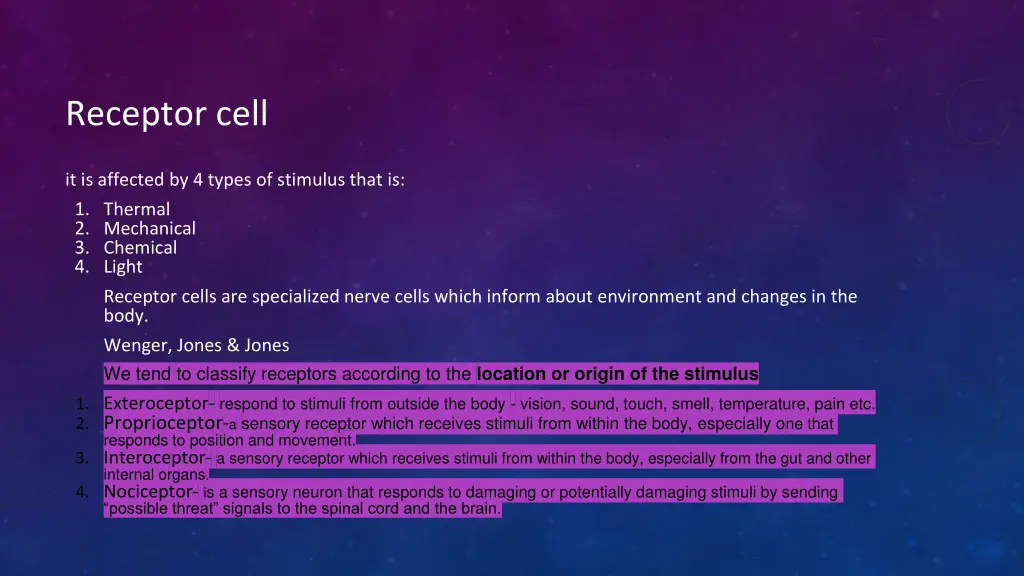 receptor cell