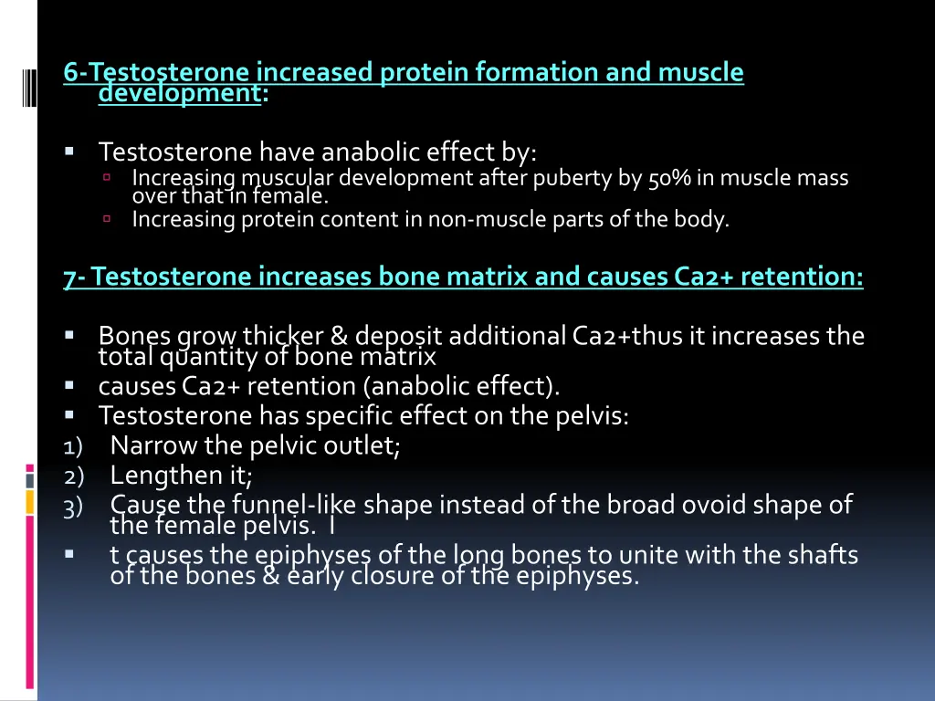 6 testosterone increased protein formation