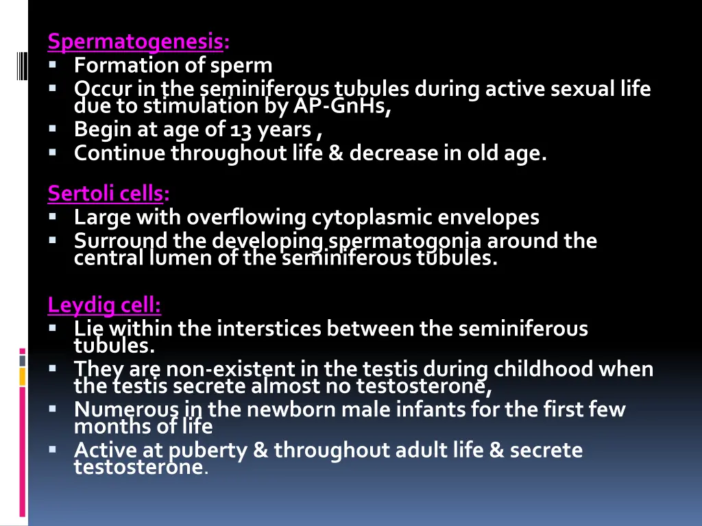 spermatogenesis formation of sperm occur
