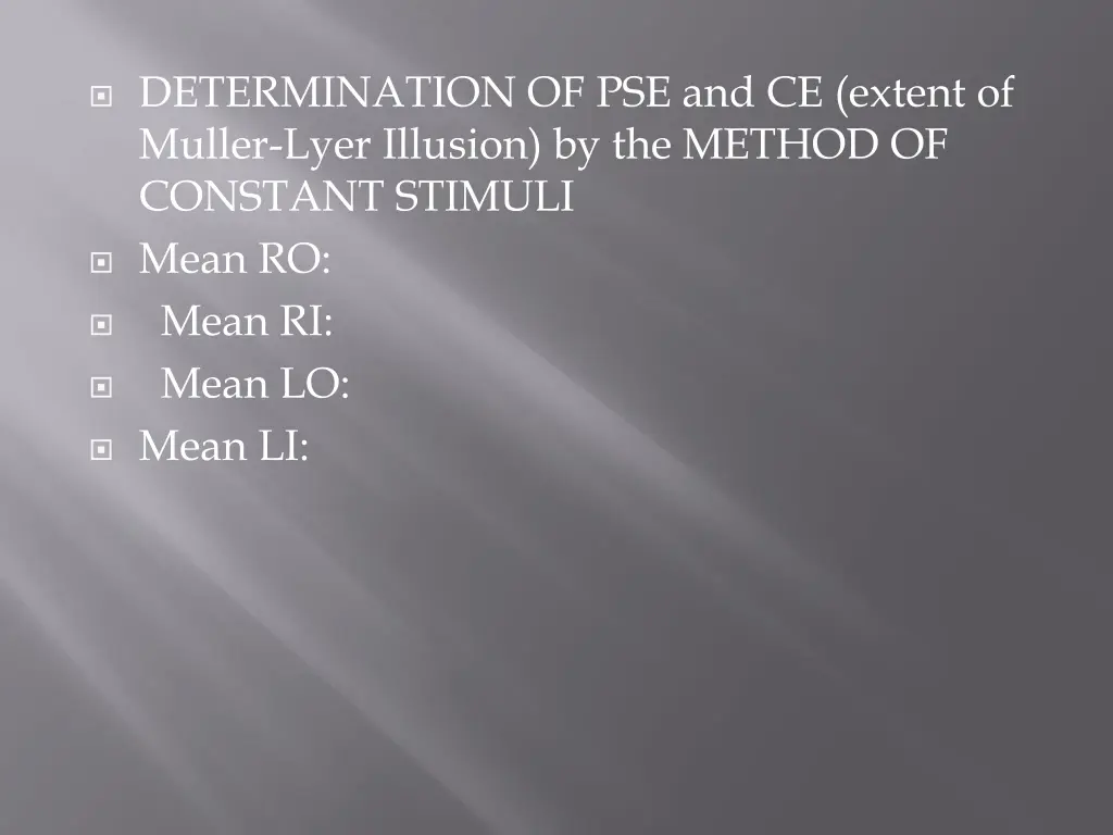 determination of pse and ce extent of muller lyer 1