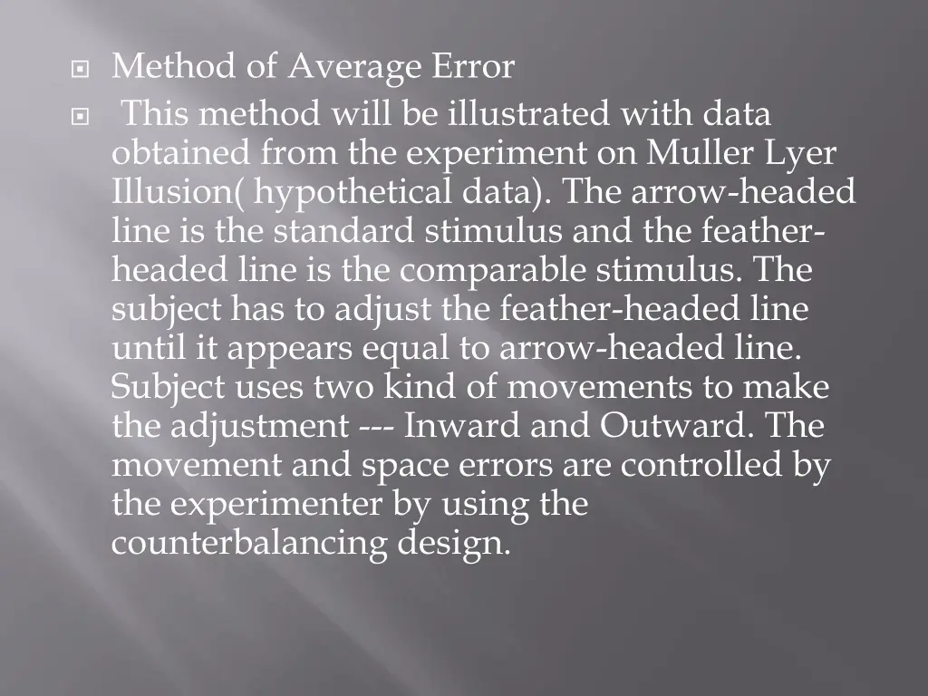 method of average error this method will