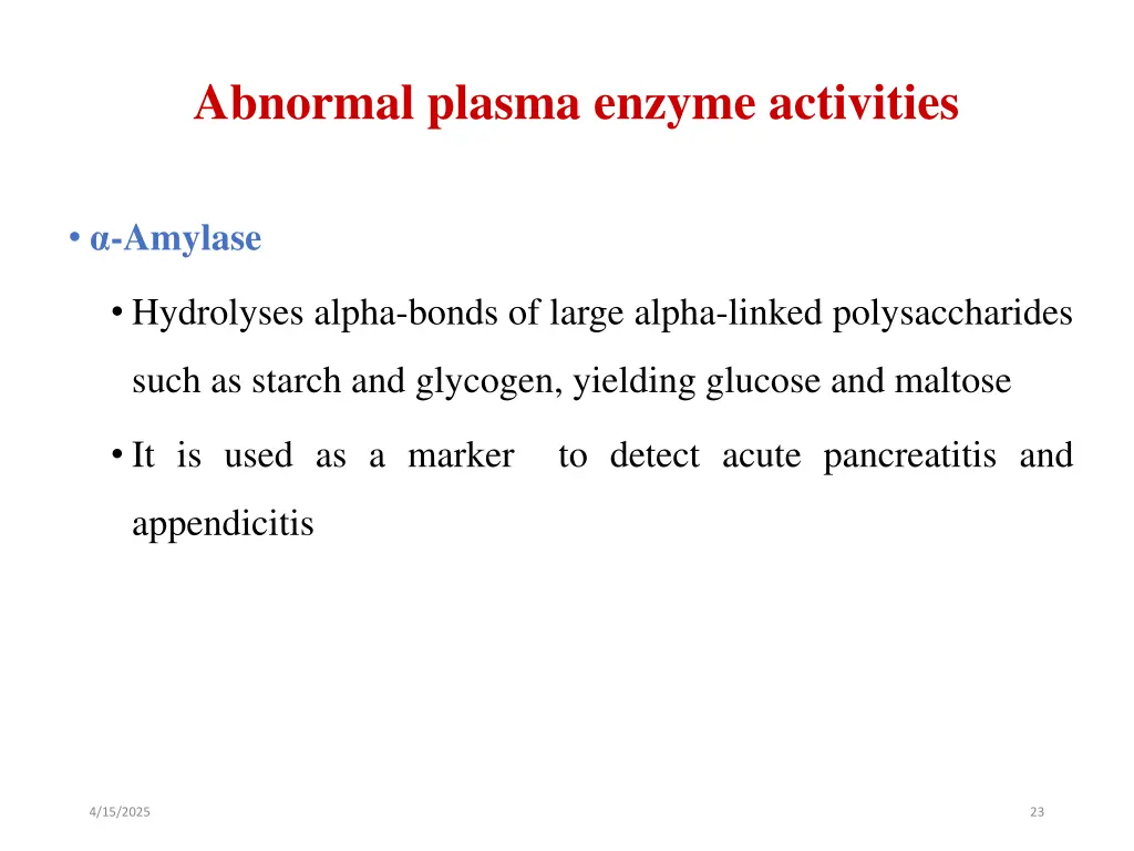 abnormal plasma enzyme activities 2
