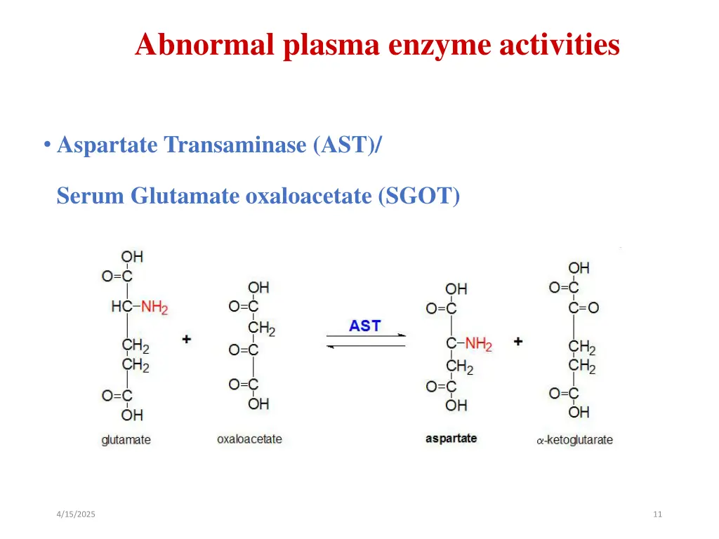 abnormal plasma enzyme activities