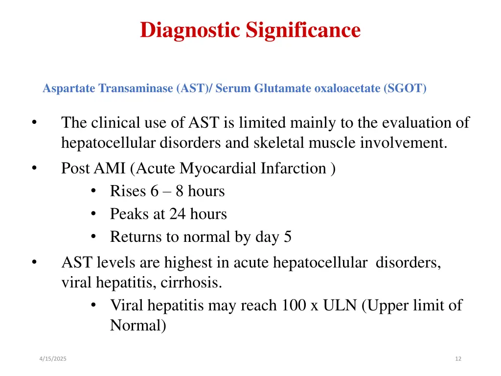 diagnostic significance