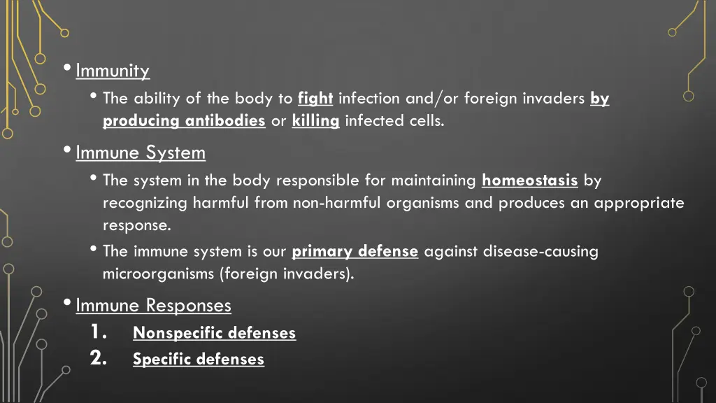 immunity the ability of the body to fight
