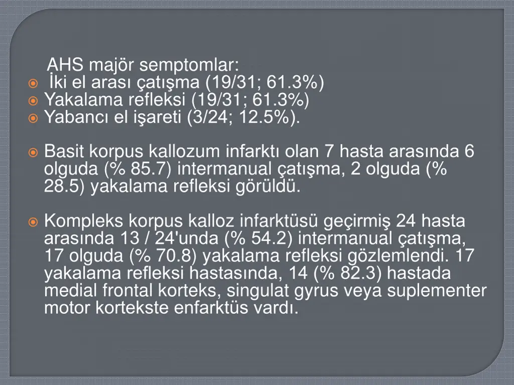 ahs maj r semptomlar ki el aras