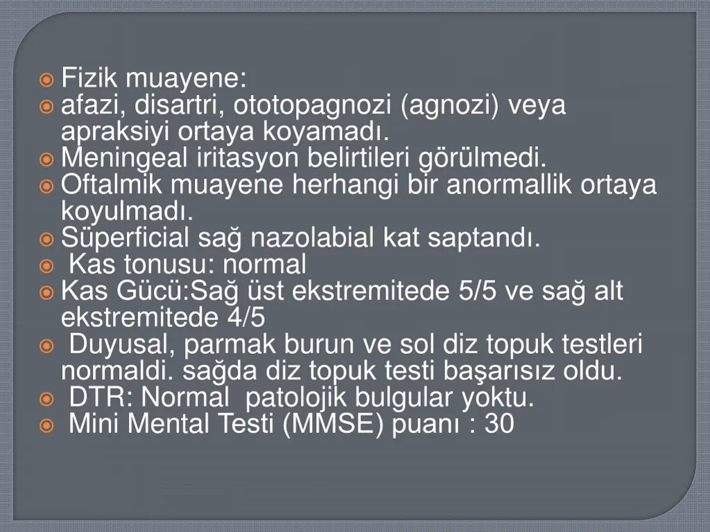 fizik muayene afazi disartri ototopagnozi agnozi
