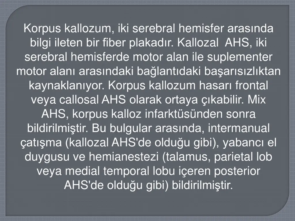 korpus kallozum iki serebral hemisfer aras