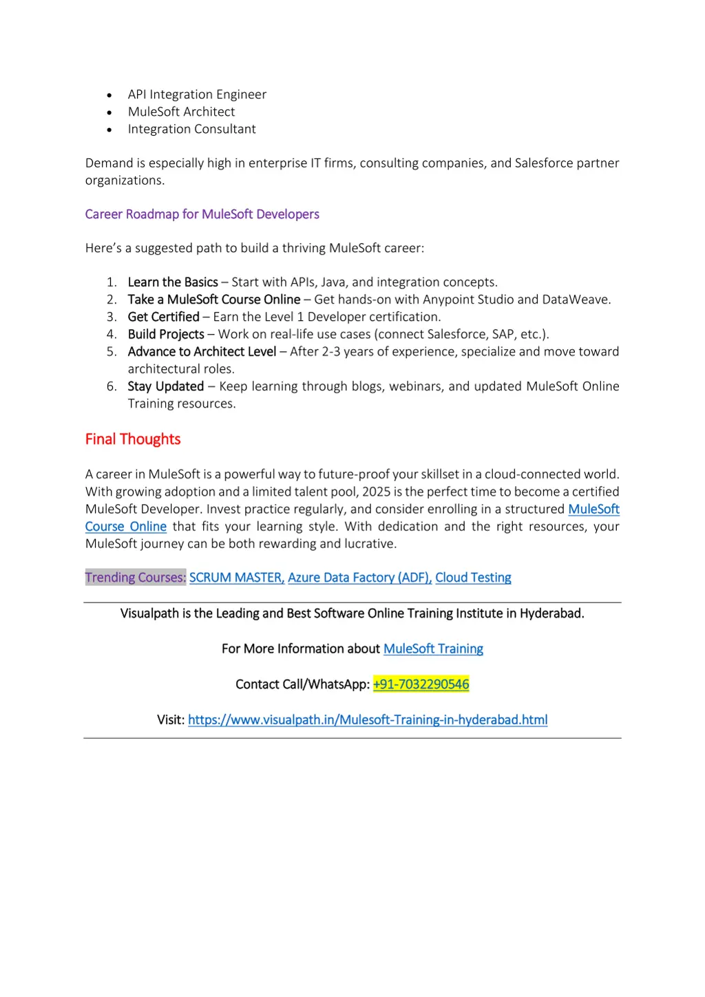 api integration engineer mulesoft architect