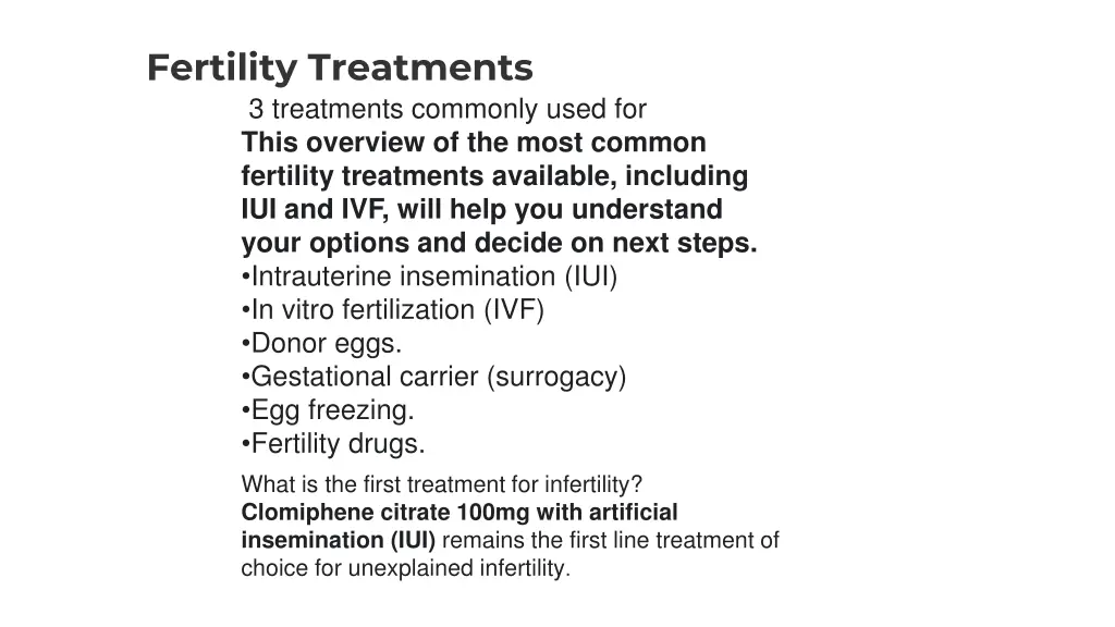 fertility treatments