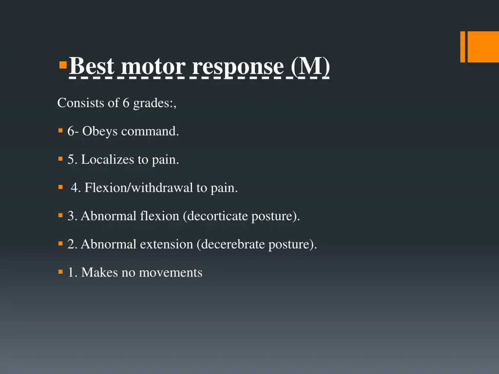 best motor response m