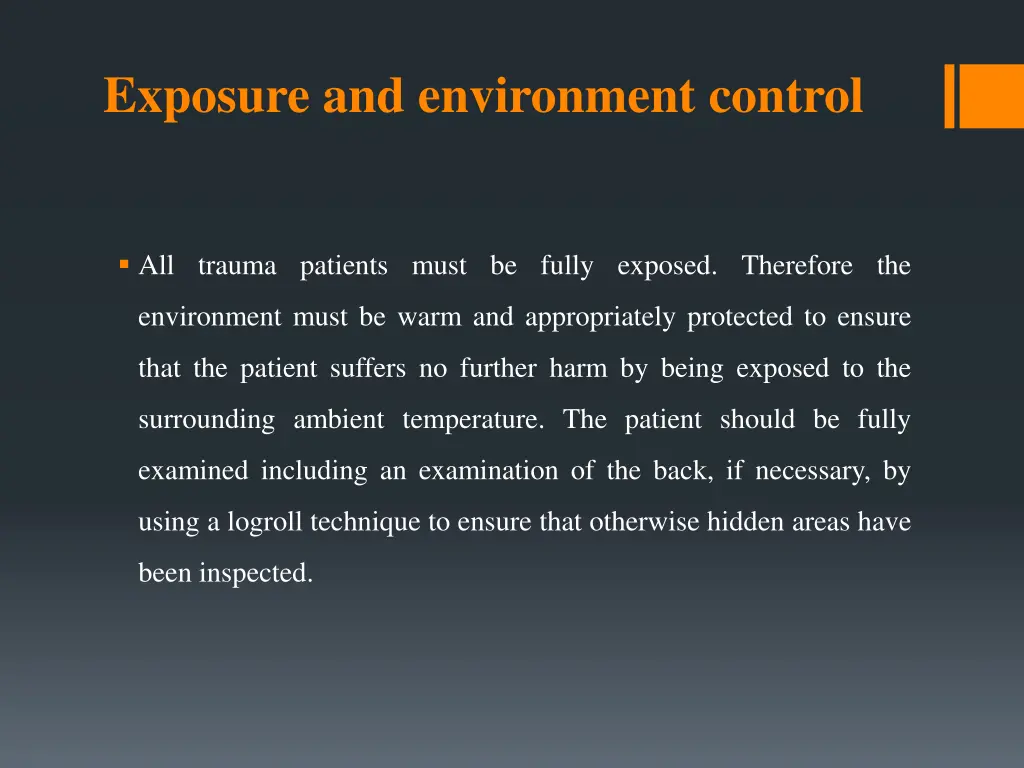exposure and environment control