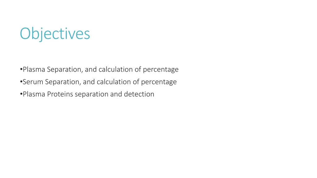 objectives