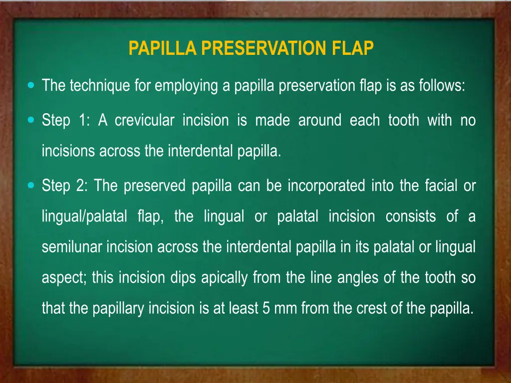 papilla preservation flap