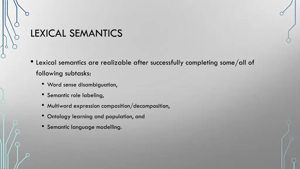 lexical semantics