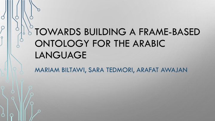 towards building a frame based ontology