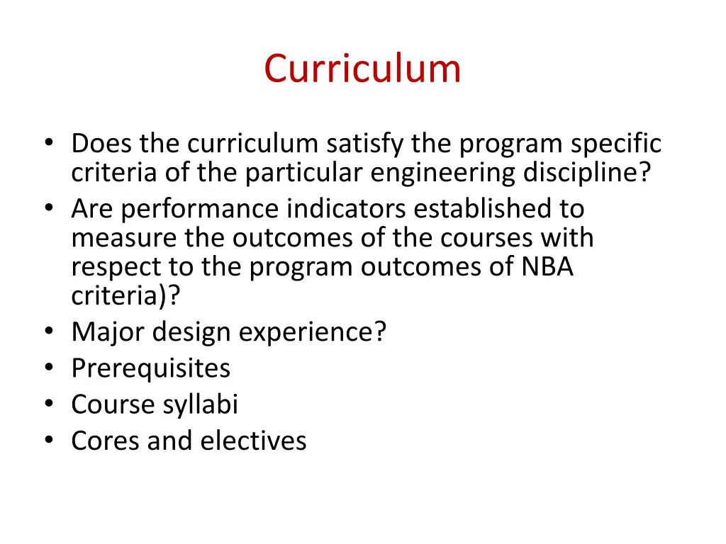 curriculum