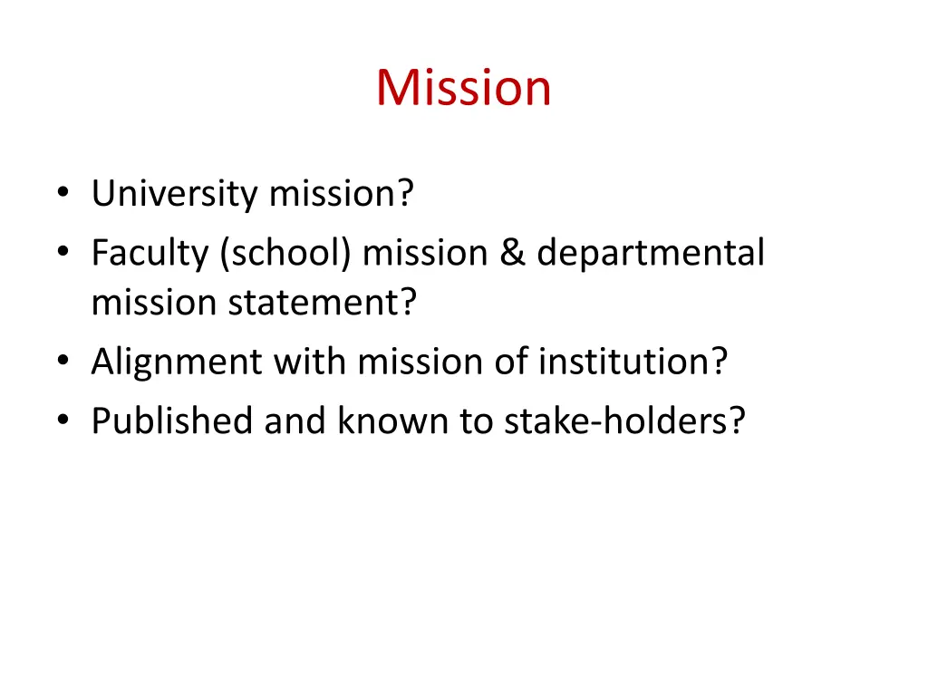 mission