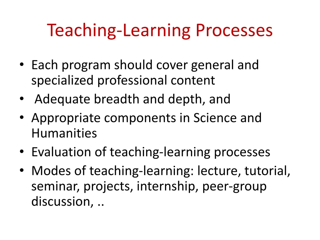 teaching learning processes