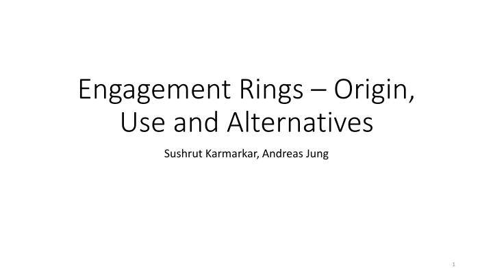 engagement rings origin use and alternatives