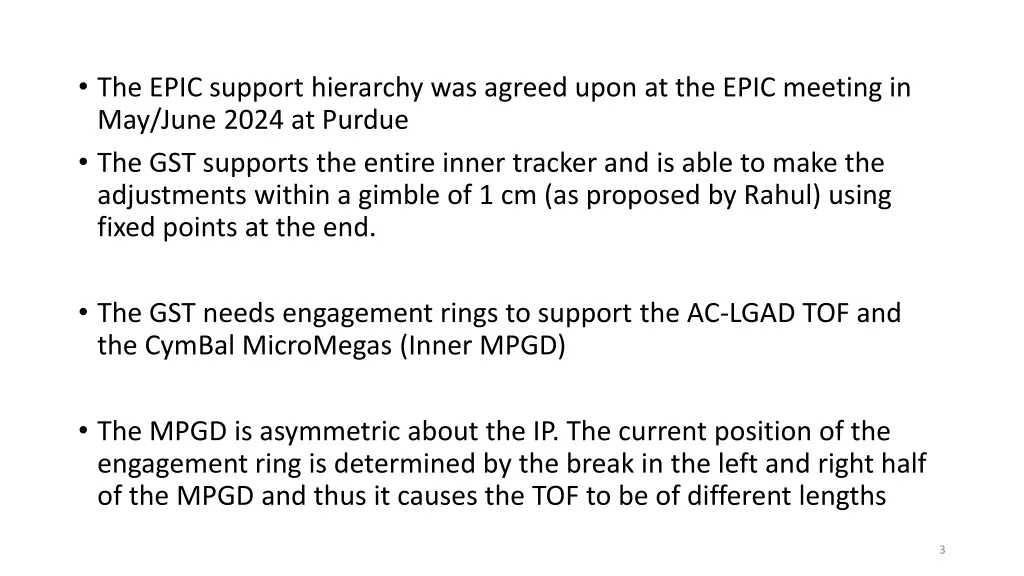 the epic support hierarchy was agreed upon