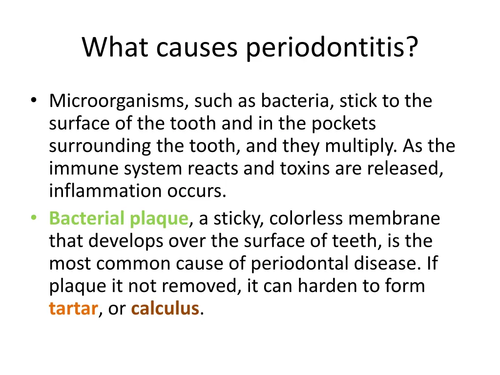 what causes periodontitis